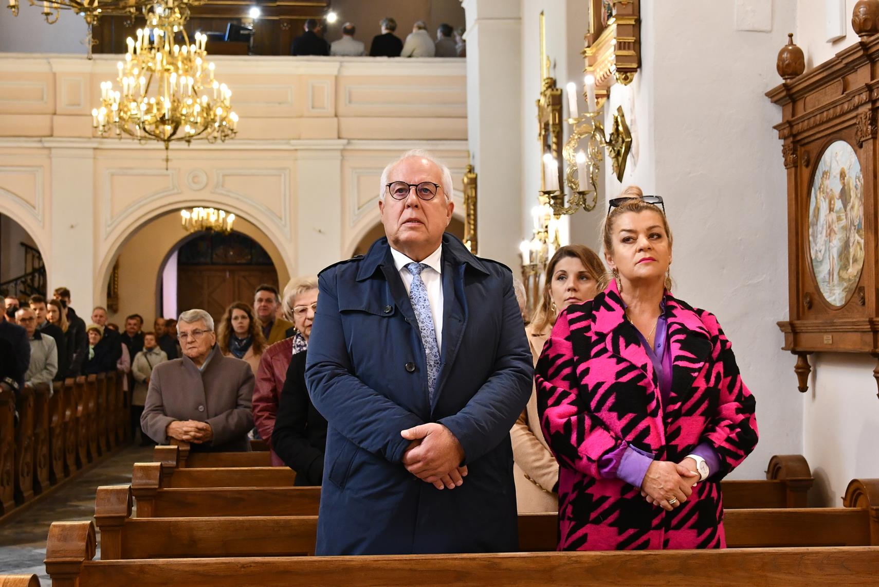 Burmistrz Marek Młyński wraz z Małżonką