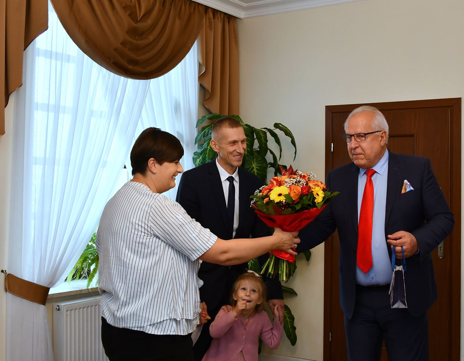 Spotkanie Burmistrza p. Marka Młyńskiego z rodziną Malec