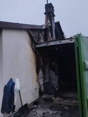 Pożar domu jednorodzinnego w Kaczkowie Starym