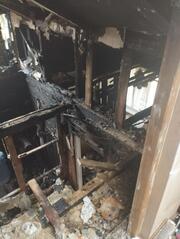 Pożar domu jednorodzinnego w Kaczkowie Starym