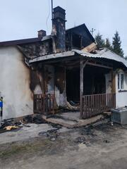 Pożar domu jednorodzinnego w Kaczkowie Starym