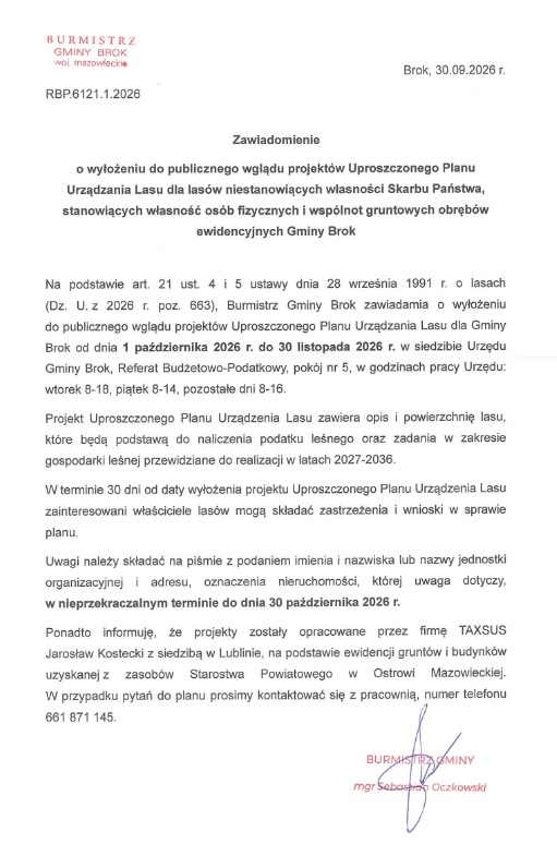 zawiadomienie